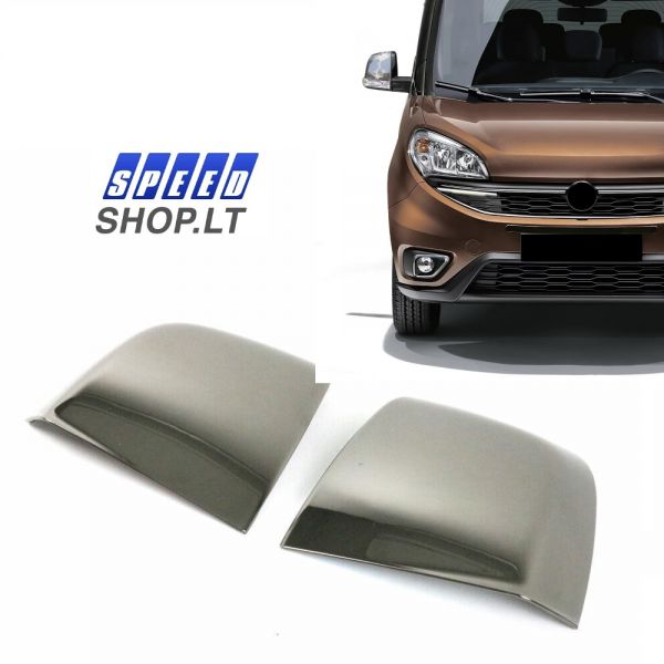 OPEL COMBO FIAT DOBLO Chromuoti veidrodėlių gaubtai